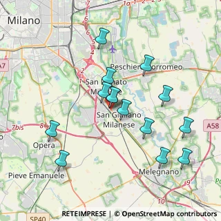 Mappa Via Antonio Labriola, 20098 San Giuliano Milanese MI, Italia (3.61429)
