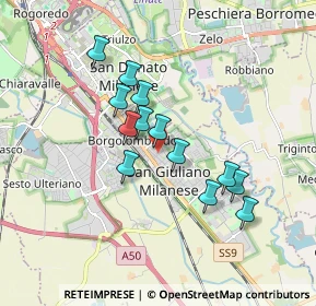 Mappa Via Carlo Porta, 20098 San Giuliano Milanese MI, Italia (1.44923)