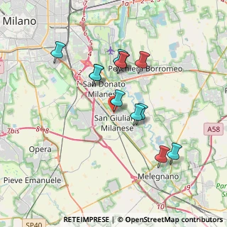 Mappa Via G.Carducci, 20098 San Giuliano Milanese MI, Italia (3.22667)
