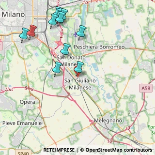 Mappa Via G.Carducci, 20098 San Giuliano Milanese MI, Italia (4.96545)