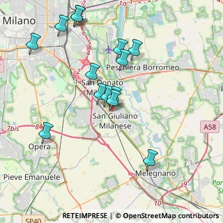 Mappa Via G.Carducci, 20098 San Giuliano Milanese MI, Italia (4.01429)