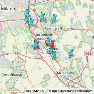 Mappa Via G.Carducci, 20098 San Giuliano Milanese MI, Italia (3.37417)