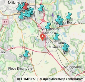 Mappa Piazza Misurina, 20098 Area Industriale MI, Italia (4.88333)