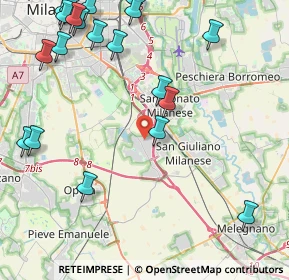 Mappa Piazza Misurina, 20098 Area Industriale MI, Italia (5.695)