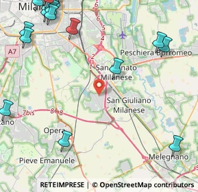 Mappa Piazza Misurina, 20098 Area Industriale MI, Italia (6.8585)