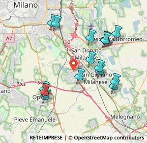 Mappa Piazza Misurina, 20098 Area Industriale MI, Italia (3.80188)