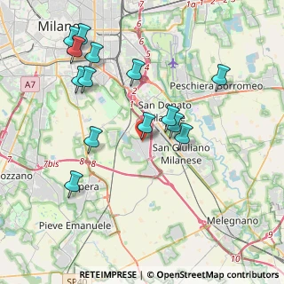 Mappa Piazza Misurina, 20098 Area Industriale MI, Italia (4.15357)