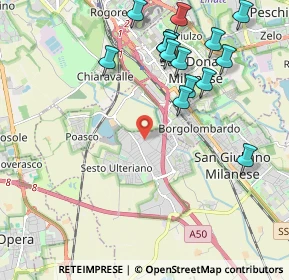 Mappa Piazza Misurina, 20098 Area Industriale MI, Italia (2.28933)