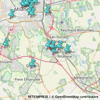Mappa Via Pusiano, 20098 San Giuliano Milanese MI, Italia (6.1115)