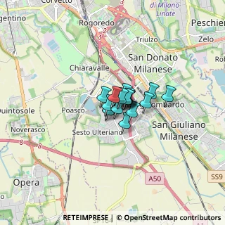 Mappa Via Pusiano, 20098 San Giuliano Milanese MI, Italia (0.62278)