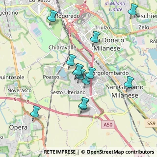 Mappa Via Pusiano, 20098 San Giuliano Milanese MI, Italia (1.69231)