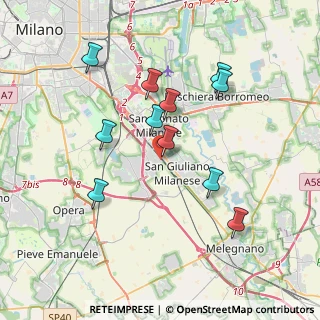 Mappa Via Giuseppe di Vittorio, 20098 San Donato Milanese MI, Italia (3.52545)