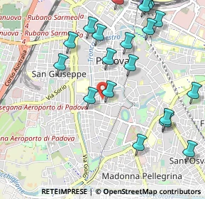 Mappa Via Aleardo Aleardi, 35122 Padova PD, Italia (1.2125)