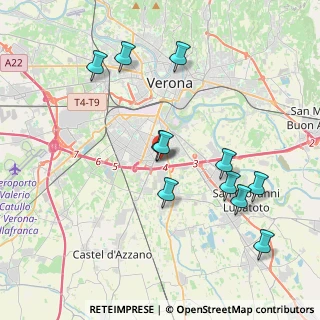 Mappa 37135 Verona VR, Italia (4.00182)