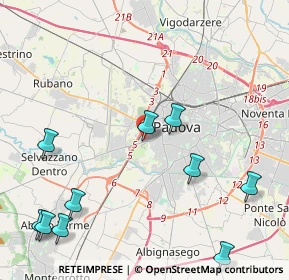Mappa Via Monte Lungo, 35141 Padova PD, Italia (5.66545)