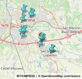 Mappa Via Forte Garofolo, 37134 Verona VR, Italia (3.3625)