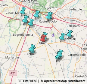 Mappa Via I° Maggio, 25016 Ghedi BS, Italia (7.27294)