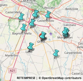 Mappa Via I° Maggio, 25016 Ghedi BS, Italia (6.63611)