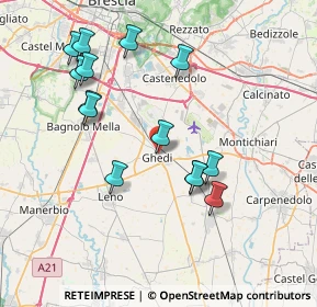 Mappa Via I° Maggio, 25016 Ghedi BS, Italia (7.66357)