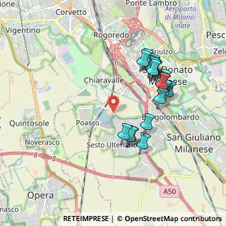 Mappa Strada Comunale Chiaravalle Tecchione, 20097 San Donato Milanese MI, Italia (1.7895)