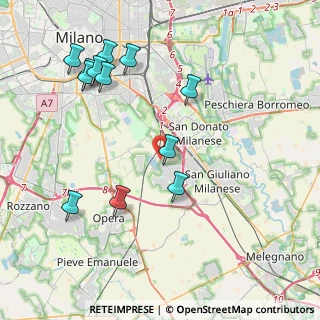 Mappa Strada Comunale Chiaravalle Tecchione, 20097 San Donato Milanese MI, Italia (4.535)