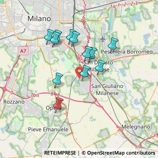 Mappa Strada Comunale Chiaravalle Tecchione, 20097 San Donato Milanese MI, Italia (3.2925)