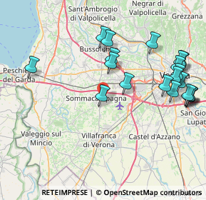 Mappa 37066 Sommacampagna VR, Italia (9.2985)