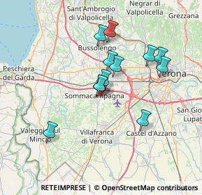 Mappa 37066 Sommacampagna VR, Italia (6.0275)