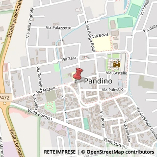 Mappa Via Milano, 35, 26025 Pandino, Cremona (Lombardia)