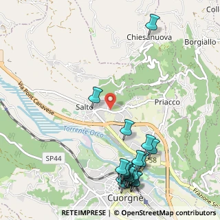 Mappa Salto, 10082 Cuorgnè TO, Italia (1.3815)