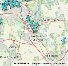 Mappa Via Pinciroli, 20098 San Giuliano Milanese MI, Italia (6.809)