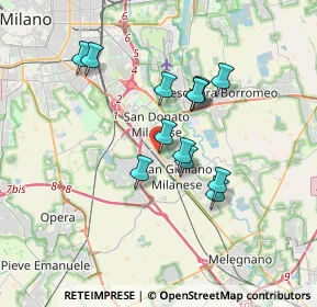 Mappa Via Pinciroli, 20098 San Giuliano Milanese MI, Italia (2.86077)
