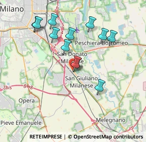 Mappa Via Pinciroli, 20098 San Giuliano Milanese MI, Italia (3.505)