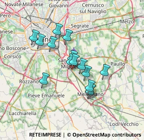 Mappa Via Pinciroli, 20098 San Giuliano Milanese MI, Italia (5.35133)