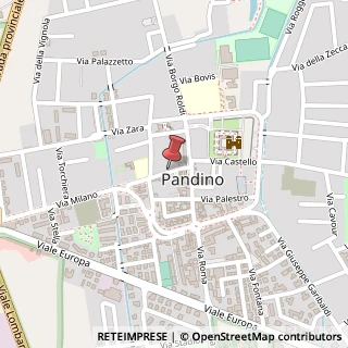 Mappa Via Milano, 24, 26025 Pandino, Cremona (Lombardia)