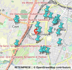 Mappa Via Curtatone e Montanara, 35141 Padova PD, Italia (1.02)