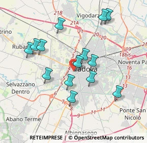 Mappa Via Curtatone e Montanara, 35141 Padova PD, Italia (3.54429)