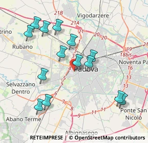 Mappa Via Curtatone e Montanara, 35141 Padova PD, Italia (3.94571)