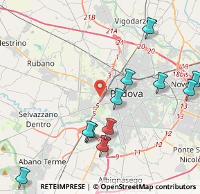 Mappa Via Andrea Naccari, 35136 Padova PD, Italia (5.07583)