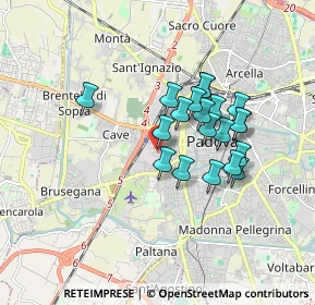 Mappa Via Hermada, 35141 Padova PD, Italia (1.3925)