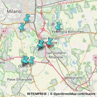 Mappa Via G. Di Vittorio, 20097 San Donato Milanese MI, Italia (3.73455)