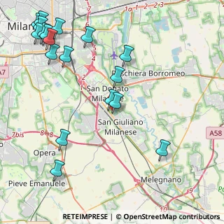 Mappa Via Carlo Cattaneo, 20098 San Giuliano Milanese MI, Italia (5.59111)