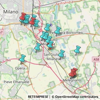 Mappa Via Carlo Cattaneo, 20098 San Giuliano Milanese MI, Italia (4.1935)