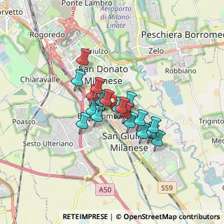 Mappa Via Carlo Cattaneo, 20098 San Giuliano Milanese MI, Italia (1.11368)