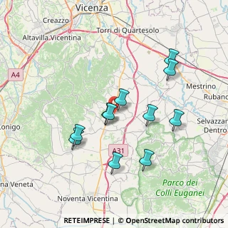 Mappa Via Fossarosa, 36024 Mossano VI, Italia (6.76727)