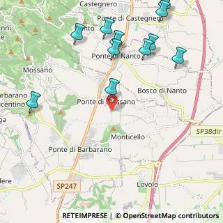Mappa Via Fossarosa, 36024 Mossano VI, Italia (2.66545)