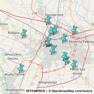 Mappa Via Euganea, 35139 Padova PD, Italia (3.74333)