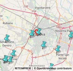 Mappa Via Euganea, 35139 Padova PD, Italia (6.01091)