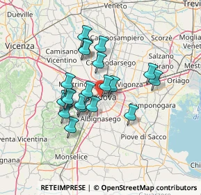 Mappa Via Euganea, 35139 Padova PD, Italia (10.8945)