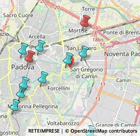 Mappa Via Domenico Turazza, 35129 Padova PD, Italia (2.43636)